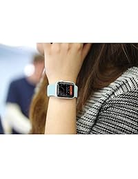 AdMaster Sport   Correa de repuesto para Apple Watch Sport, Serie 4, Serie 3, Serie 2, Serie 1, S   MM   L, 1.732 pulgadas, 1.575 pulgadas, 1.654 pulgadas, 1.496 pulgadas, silicona suave