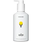Highland The Wash - Hair & Scalp Shampoo Alternative with Botanicals for Damaged Strands, Restoration & Healthier Hair Growth - Hydrating & Nourishing Cleanser - Wild Mint Sandalwood Scent - 10.1oz