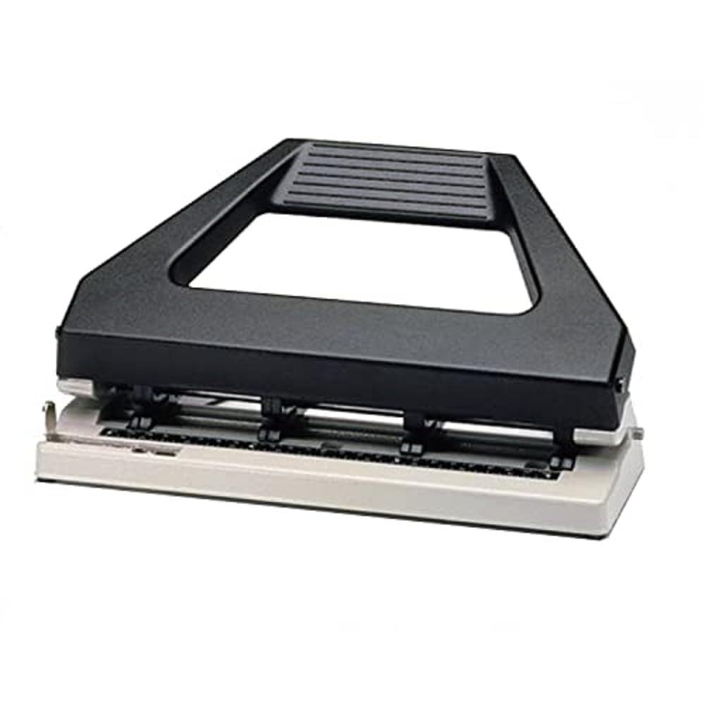 Rexel V430 Adjustable 4 Hole Punch, 30 Sheet Capacity, Multiple Hole Configurations, Metal, Black, 8909