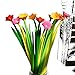BUOP Narcissus Flower Style Ball-Point Pens, Extra Fine Black Gel Ink Pens, Assorted Color Flower Pens, Creative Stationery Gift, Dozen (12pcs) Box