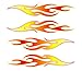 Chroma Graphics 8633 Flames Stick Onz Decal, Red White Yellow