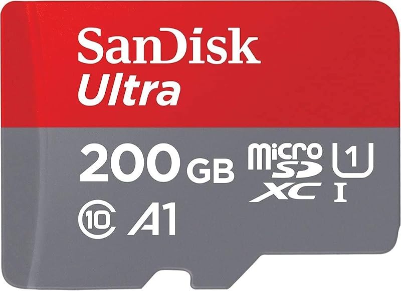 SanDisk Ultra 200GB microSDXC Card with Adapter U1 A1 100 MB/s Class 10