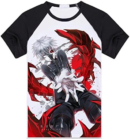 AnimeTown Tokyo Ghoul Cosplay Costume Anime Short Sleeves Tee T-shirt (M, WT-BK5)