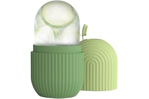 Bestauty Ice Face Roller, Silicone Mold Holder Reusable Skin Care Massage Tools for Women & Men (Green)