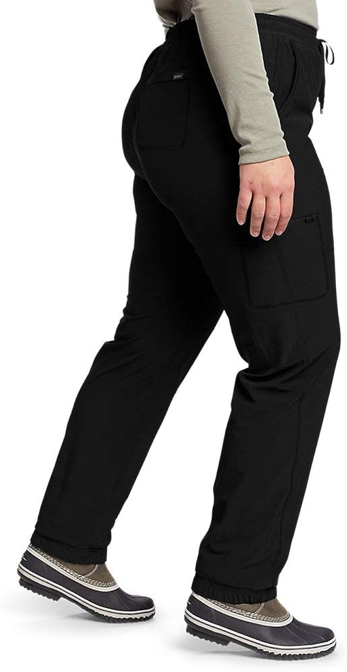 eddie bauer polar fleece lined pull on pants