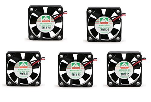 5 pcs package 40mm x 10mm fan ball bearing for 12V 3D printer replacement fan or 5V Raspberry Pi