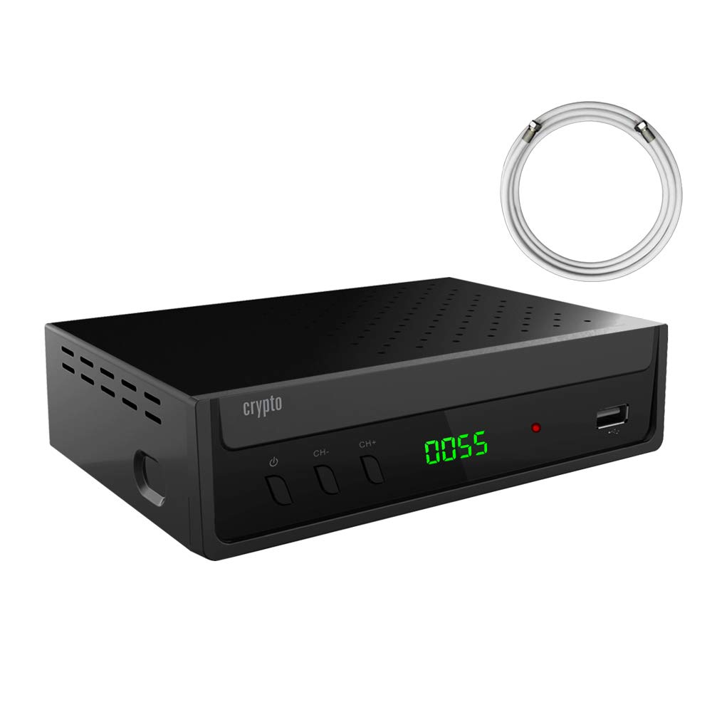 Crypto ReDi S100PC ricevitore satellitare DVB S2 per trasmettitori pubblici (PVR ready, DVBS2, Full HD, HDMI, Dolby Digital, SCART, USB 2.0, LNB IN / OUT, coassiale, Mediaplayer, remoto) e Cavo coassiale 1,5M