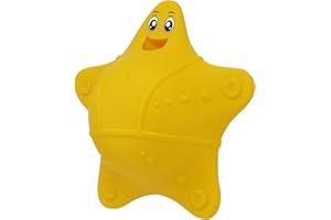 DDLUCK Bathtub Overflow Drain Cover, Silicone Tub Overflow Drain Cover, Soak Bathtub Drain Cover Stopper with Suction Cups, Cute Bathroom Spa Accessories Adds Inches of Water for Deeper Bath (Yellow)