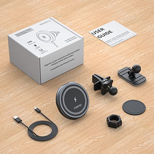 PLDHPRO Wireless Car Charger Mount for Magsafe iPhone 14 13 12