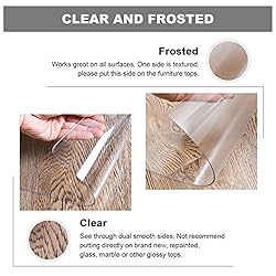 OstepDecor Frosted Round Table Cover Protector 2mm