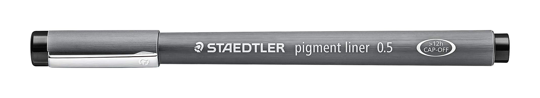 Staedtler 308 05-9 Fineliner Pigment liner - 0.5 mm, Black, Pack of 10