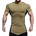 EU Men's Muscle Workout Fitness Gym Bodybuilding Short Sleeve T-shirt
