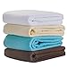 EarthLite Flannel Massage Table Sheet Set Essentials – Commercial Grade, Soft, Double-Napped 3-Piece Set (Top, Fitted, Face Pillow Cover) (Updated), White (44356)