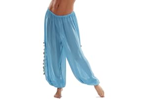 MISS BELLY DANCE Bellydancer Chiffon Harem Pants with Side Slits | Maiden Dance