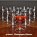 Clear Lake Polar Ice Disposable Plastic Champagne Glasses, 4 Ounce, Box of 200