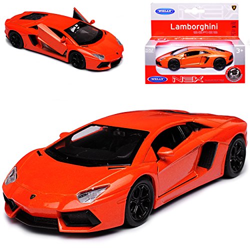 Welly Lamborgihini Aventador LP700-4 Coupe Orange Ab 2011 ca 1/43 1/36-1/46 Modell Auto