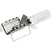 SOTO ST-320 Single Burner, Ultra-thin, 1.0 inch (2.5 cm), Lightweight, Compact, Storage Case, Solo, Camping, Touring, G-Stove, Made in Japan