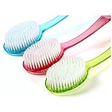 Hot Sale Bath Brush Scrub Skin Massage Health Care Shower Reach Feet Rubbing Brush Exfoliation Brushes Body for Bathroom Product (Color: Red)