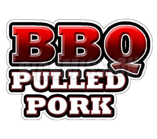 BBQ PULLED PORK Concession Decal barbeque sign trailer