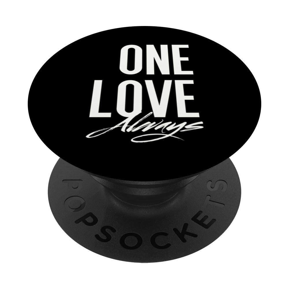 Cute 'Love wins all' Always - White Text Quote PopSockets Adhesive PopGrip
