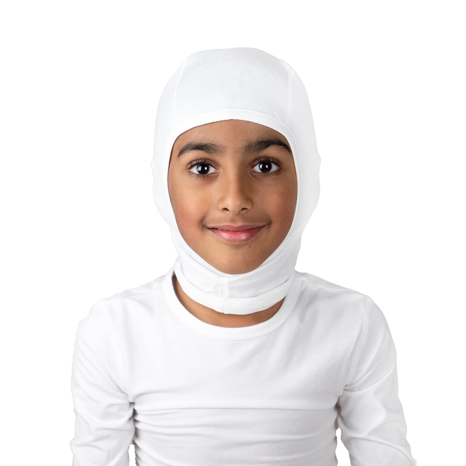 Eczema Soothing Child Head Mask Helps Relieve Dry, Itchy & Irritated Skin Suitable for Children 5-10 Years White