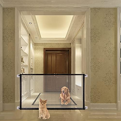 Pet Gate Magic Gate for Dogs, Baby Gate, Pet Safety Guard Mesh