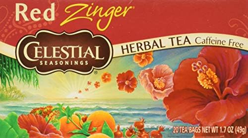 Celestial Seasonings Tea Caffeine Free Herbal Tea Red Zinger 20 Ea (Packs Of 3)