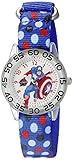 Marvel Captain America Kids' W002603 Captain America Analog Display Analog Quartz Blue Watch