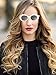 Gejoy Clout Oval Goggles Thick Frame Kurt Cobain Round Mod Retro Sunglasses Women Men Girl Boy (12 White)