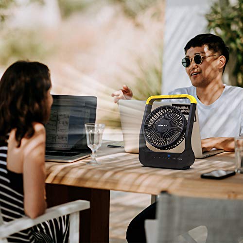 OPOLAR Battery Operated Desk Fan with Timer, Super Long Lasting Dcell Battery Powered(Not