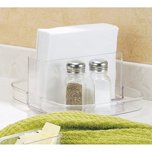 iDesign Linus Plastic Lazy Susan Napkin and Condiments Turntable Holder