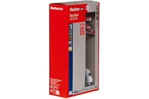 fischer DuoTec 3/8" S PH LD 10 Plugs & 10 Screws Toggle-Plug with Panhead Screw, 2-Component Fastenings in Drywall, Wood, Steel & Plastic Panels