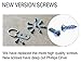 Jetovo 40 Pcs Heavy Duty D Ring Picture Frame Hanging Hangers Double Hole with 80 Pcs Screws