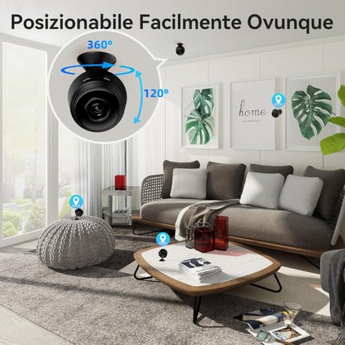 Générique WiFi Camera 1080P HD Wireless Indoor/Outdoor Surveillance Camera Portable Surveillance Camera with IR Night Vision, Motion Detection