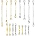 Paxcoo 16Pcs Magnetic Clasps and Chain Extender Set Necklace Extenders Magnetic Closures for Necklace Bracelet Jewelry Making Supplies
