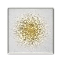 Framed Canvas Wall Art Abstract Circle Canvas Prints Home Artwork Decoration for Living Room,Bedroom - 16x16 inches