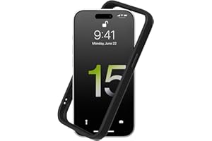 RhinoShield Bumper Case Compatible with [iPhone 15] | CrashGuard - Shock Absorbent Slim Design Protective Cover 3.5M / 11ft Drop Protection - Black