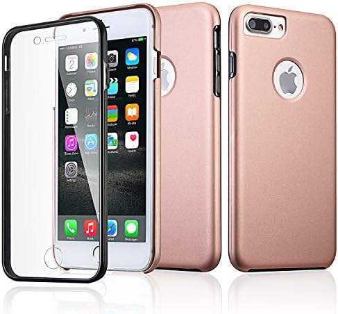 iPhone 7 Plus Case, Tsjwee Pretty Anti-scratch Excellent Grip Protective Kit Slim Premium Matte Finish Rugged Hybrid Dual Layer Hard Shell Full Protection Cover Case for iphone 7 Plus (Rose Gold)