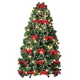Space Saving Christmas Wall Hanging Tree, Pre-Lit, Pre-Decorated and Ready to Hang