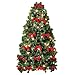 Space Saving Christmas Wall Hanging Tree, Pre-Lit, Pre-Decorated and Ready to Hang