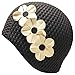 Latex Swim Cap With Flowers