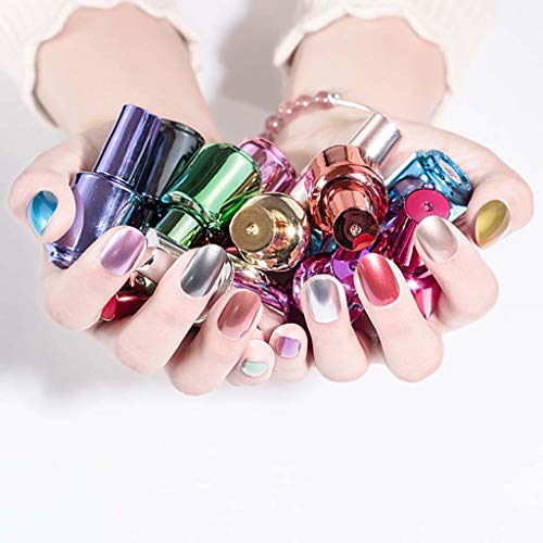 Nail Lacquers,Mirror Nail Polish Plating Silver Paste Metal Color Stainless Steel Mirror Silve,Metal, Nail Art Accessories,