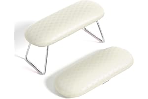 AORAEM Nail Arm Rest Cushion, Nail Hand Cushion Microfiber Leather Manicure Hand Pillow Stand Professional Nail Rest Table Desk Station for Nails Art DIY Use (Creamy White)