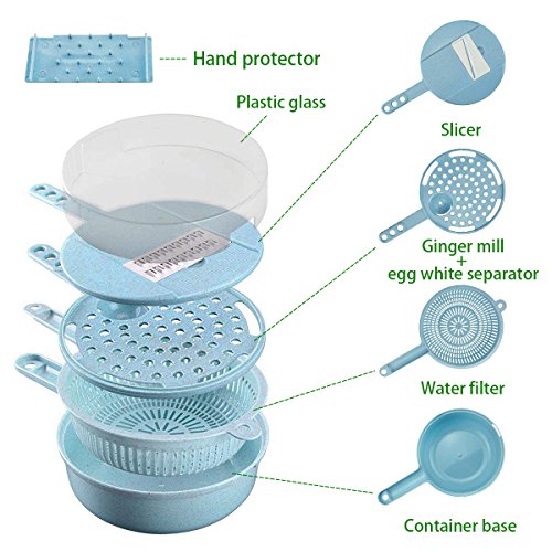 Vegetable Slicer Shredder Chopper Cutter Egg White Separator Multi Blades Kitchen Gadgets
