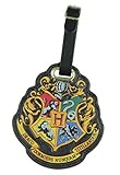 Harry Potter Hogwarts Crest Luggage Tag - Black - One Size