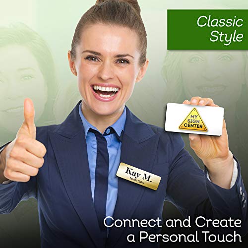 Personalized Name Tags with Pin, 1" x 3", Pin, or Adhesive