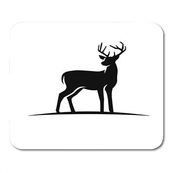 Amazon Com Semtomn Gaming Mouse Pad Silhouette Deer Head Caribou