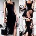 Women’s Sleeveless Tank Dress Basic Scoop Neck Bodycon Long Dress Sexy Split Evening Prom Dresses with Featherthumb 1