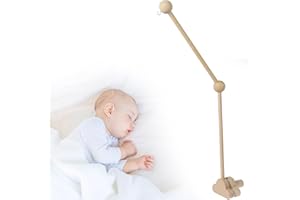 Abizarch 27inch Baby Crib Mobile Arm, Wooden Crib Mobile Holder,360° Rotating Cot Mobile Arm, Crib Mobile Bed Bell Holder,Nur