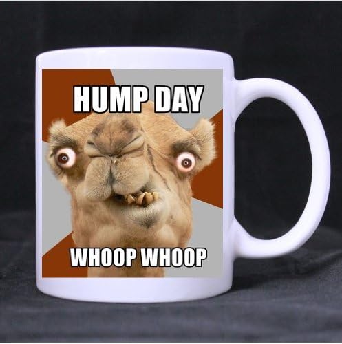 Custom HUMP DAY WHOOP WHOOP Pattern Ceramic 11-Ounce White Mug